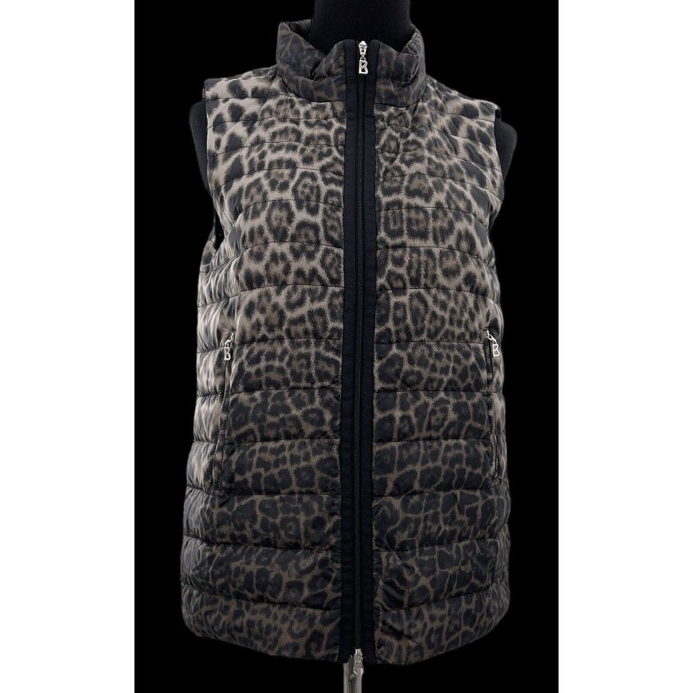 Bogner Animal Print Vest - Black and Brown